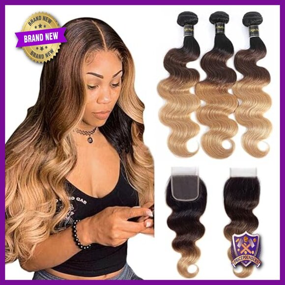 20 Inch Brazilian Virgin Remy Human Hair Extensions with 4x4 Lace Closure main image 5